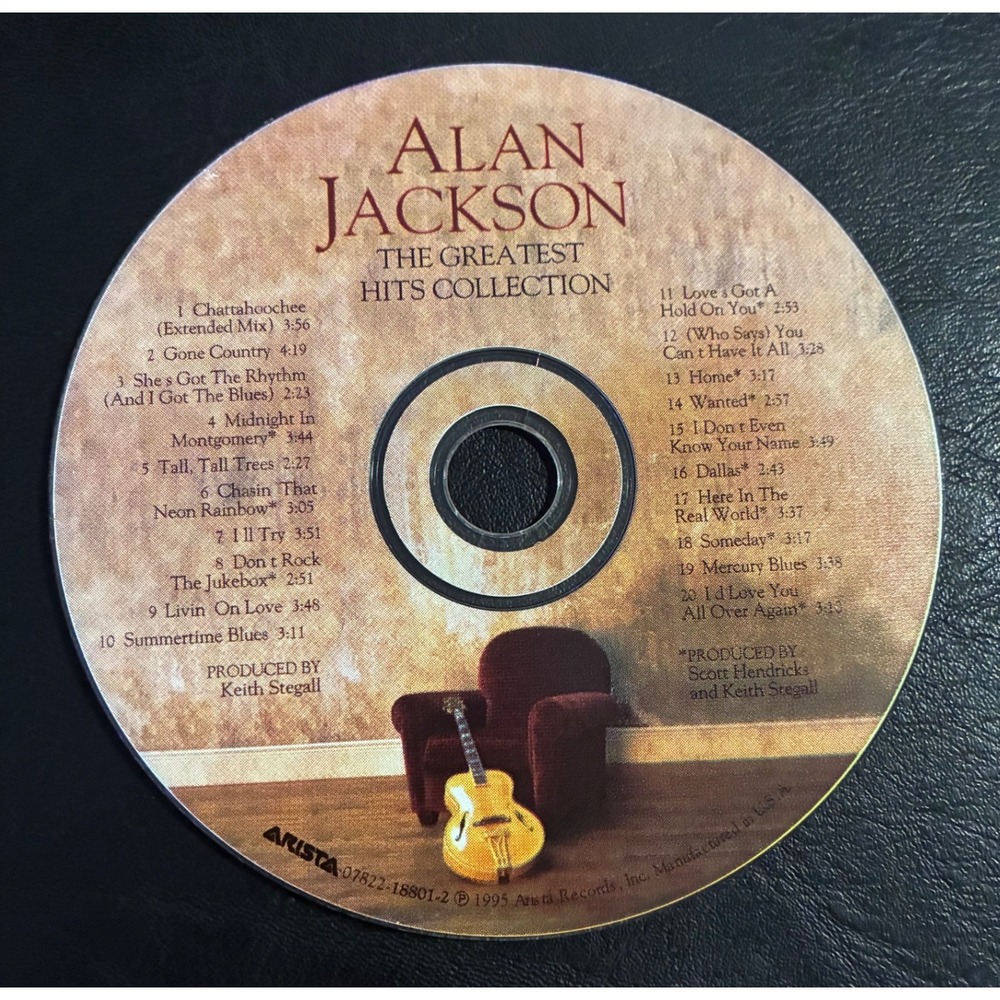 Alan Jackson The Greatest Hits Collection CD 1995 Arista 07822-18801-2 20 Tracks
